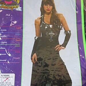 NEW Gothic Dress Jewelled Sorceress Fits up to Size up 12
